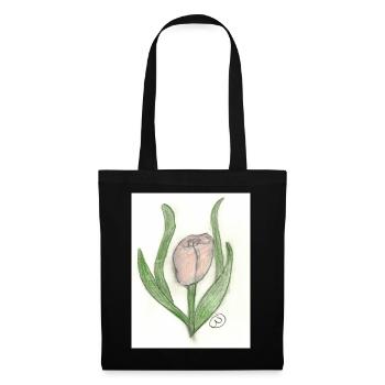 Tulpe - Stoffbeutel - Schwarz - Vorne