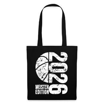 Basketball Meister Edition 2026 in weiß - Stoffbeutel - Schwarz - Vorne