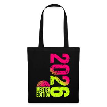 Basketball Meister Edition 2026 in lime pink - Stoffbeutel - Schwarz - Vorne