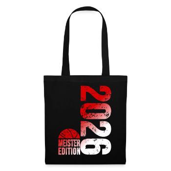 Basketball Meister Edition 2026 in rot und weiß - Stoffbeutel - Schwarz - Vorne