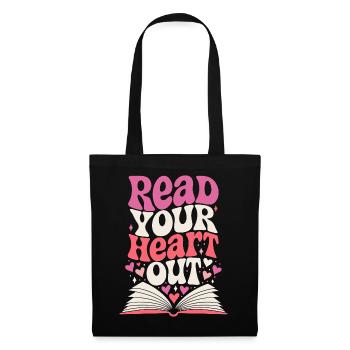 Read Your Heart Out Book Retro - Tote Bag - black - Front