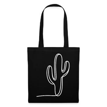 Cactus Line Drawing Design - Tote Bag - black - Front