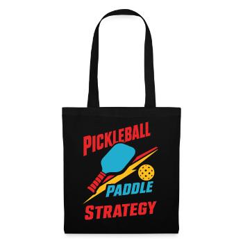 Pickleball Paddle Strategy - Stoffbeutel - Schwarz - Vorne