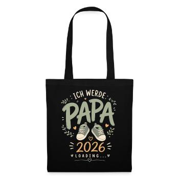 Werdender Vater Ich werde Papa - Stoffbeutel - Schwarz - Vorne