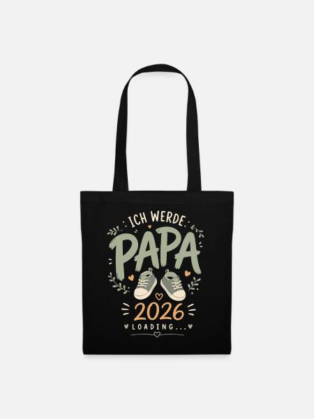 Werdender Vater Ich werde Papa - Stoffbeutel - Schwarz