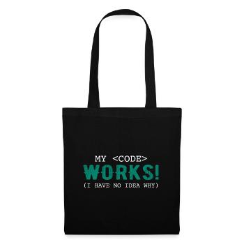 My Code Works I Have No Idea Why - Tote Bag - black - Front