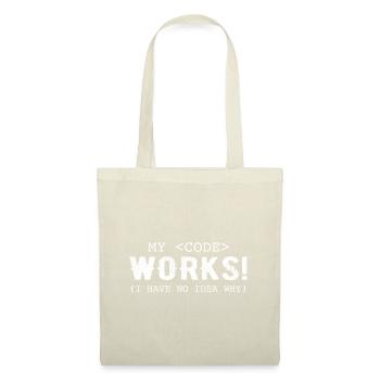 My Code Works I Have No Idea Why - Sac en tissu - nature - Devant
