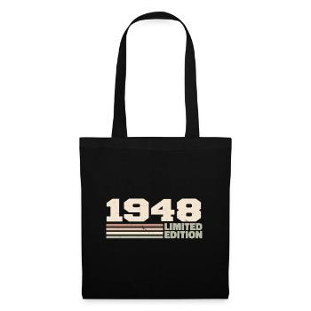 1948 Cadeau Anniversaire 1948 édition limitée 1948 - Sac en tissu - noir - Devant