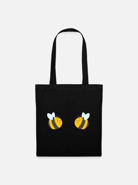 Bienchen - Stoffbeutel - Schwarz