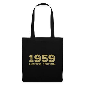 Geburtstagsgeschenk Jahrgang 1959 Jahrgang 1959 - Stoffbeutel - Schwarz - Vorne