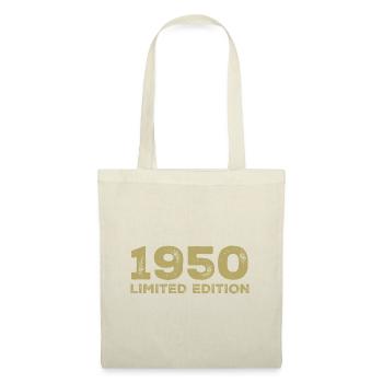 Jahrgang 1950er Jahre Geburtstagsgeschenk - Stoffbeutel - Natur - Vorne