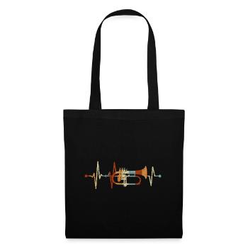 Flugelhorn Heartbeat Orchestra Musiciens Musique de cuivres - Sac en tissu - noir - Devant