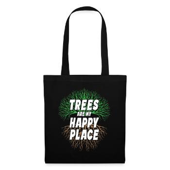 Trees Are My Happy Place - Tote Bag - black - Front