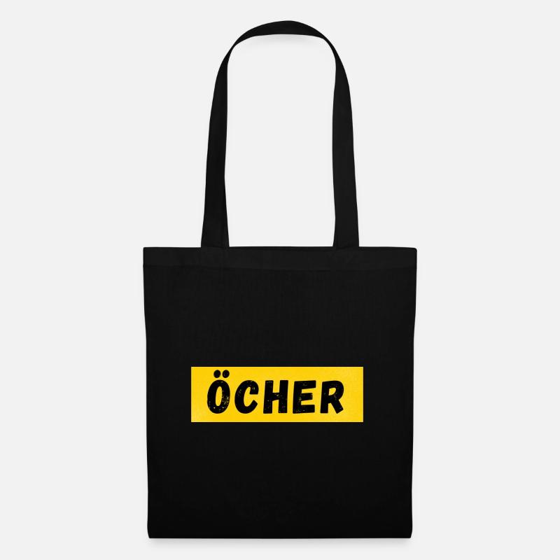 Öcher - Aachener Platt - Öcher Mädchen, Öcher Jung - Stoffbeutel - Schwarz