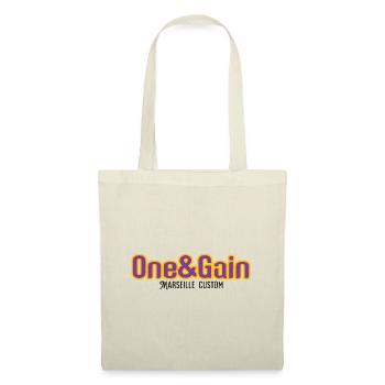 LOGO ONE&GAIN ROUGE CONTOUR JAUNE - Sac en tissu - nature - Devant