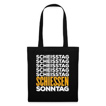 SCHIESSEN - Scheisstag - Stoffbeutel - Schwarz - Vorne