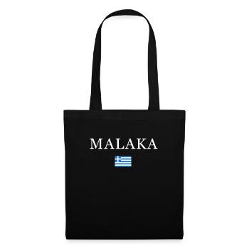 Malaka Grèce Grec Grec Grec fier - Sac en tissu - noir - Devant