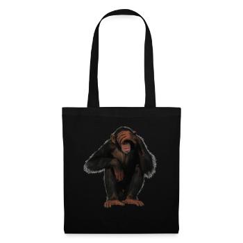 monkey - Stoffbeutel - Schwarz - Vorne