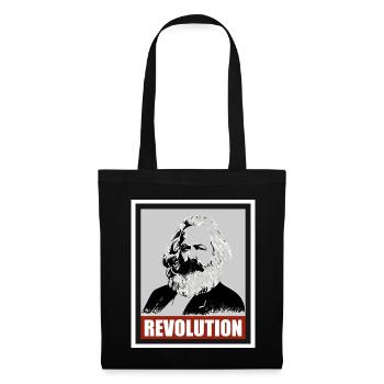 Karl Marx, révolution, communisme, socialisme! - Sac en tissu - noir - Devant