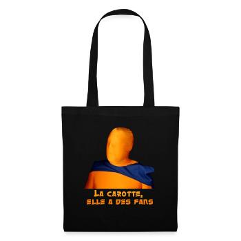 La carotte, elle a des fans ! (vêtements foncés) - Sac en tissu - noir - Devant