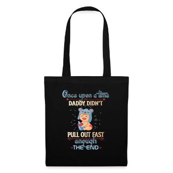 Annonce de grossesse - Sac en tissu - noir - Devant