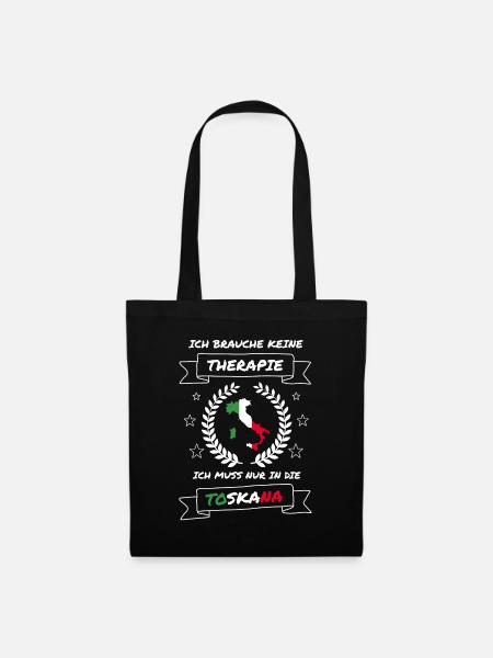Toskana Geschenk Italien UrlaubIm Süden, Italy - Stoffbeutel - Schwarz