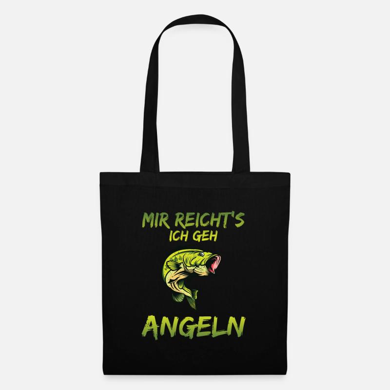 Mir reicht's ich geh angeln - Stoffbeutel - Schwarz