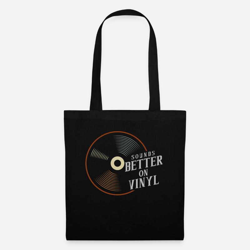 Sounds Better On Vinyl DJ Audiophile Geschenk - Stoffbeutel - Schwarz