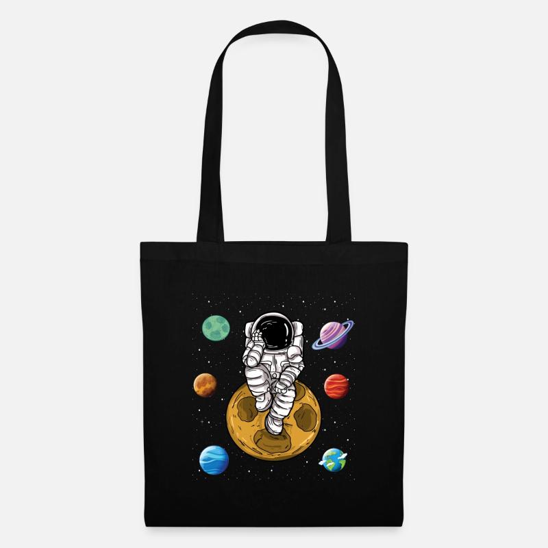 Astronaut Planeten - Stoffbeutel - Schwarz