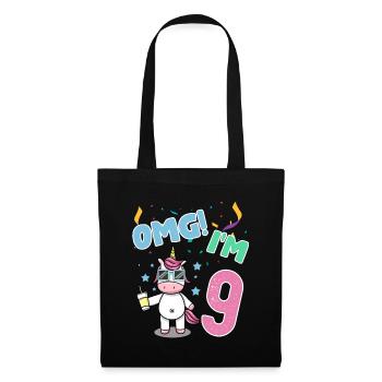 OMG JE SUIS 9 - Sac en tissu - noir - Devant