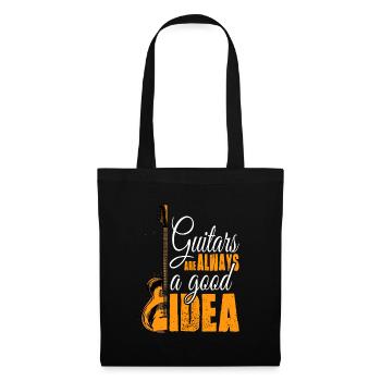 Playing guitar is always a good idea - Tote Bag - black - Front