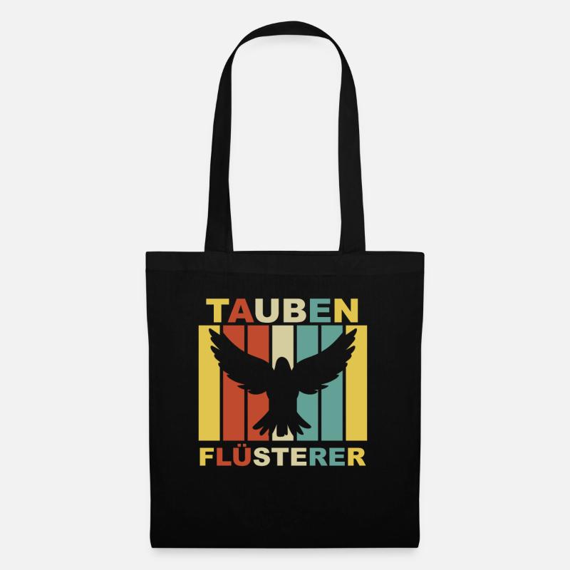 Tauben Geschenk Taubenflüsterer - Stoffbeutel - Schwarz