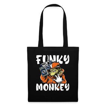 Singe Radio - Sac en tissu - noir - Devant