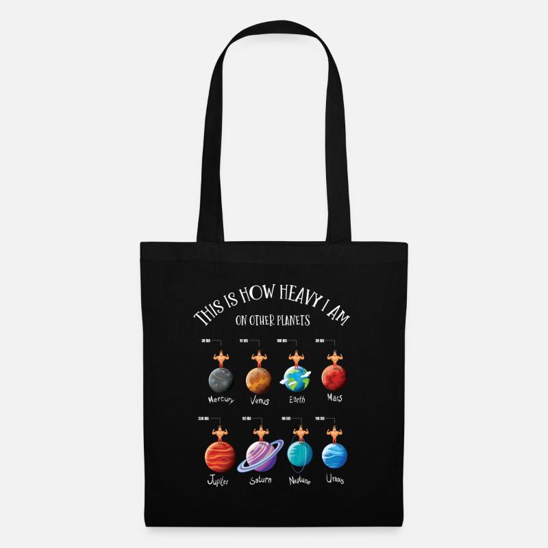 Planets, Universe, Heavy On Planets - Tote Bag - black