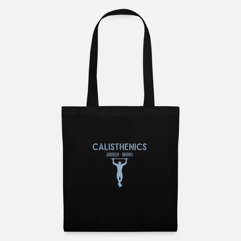 Calisthenics jederzeit überall - Stoffbeutel - Schwarz