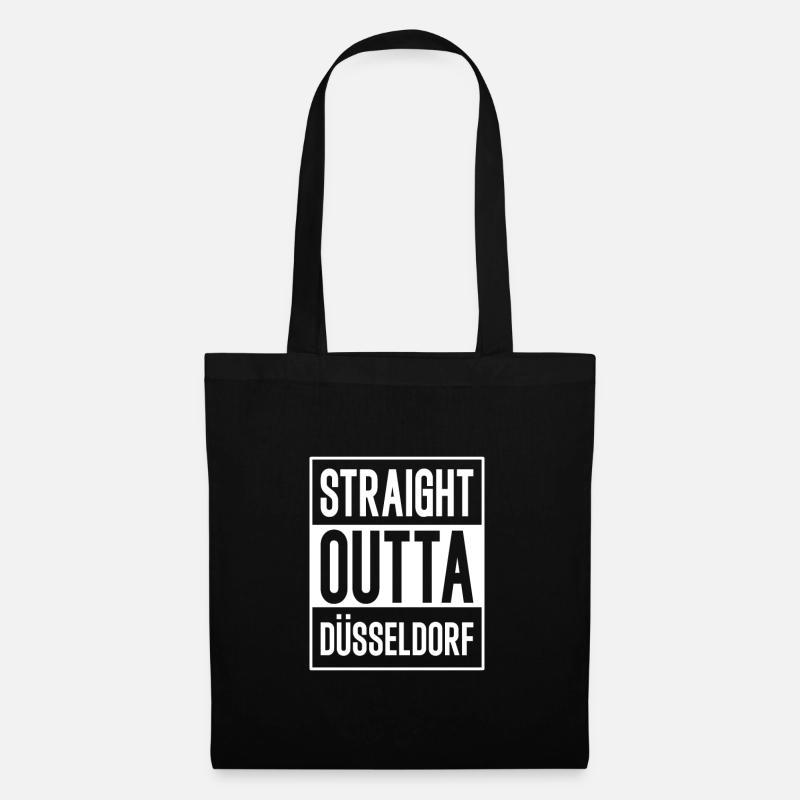 Straight outta Düsseldorf - Stoffbeutel - Schwarz