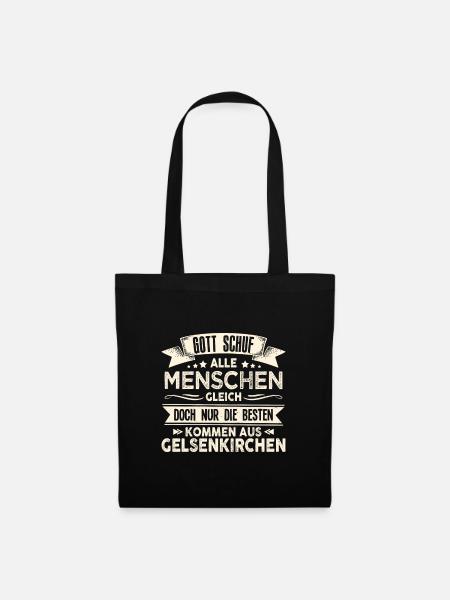 Gott schuf Gelsenkirchener anders Ruhrpott - Stoffbeutel - Schwarz