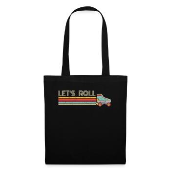 Rollschuhlaufen, Skaten, Skater - Stoffbeutel - Schwarz - Vorne