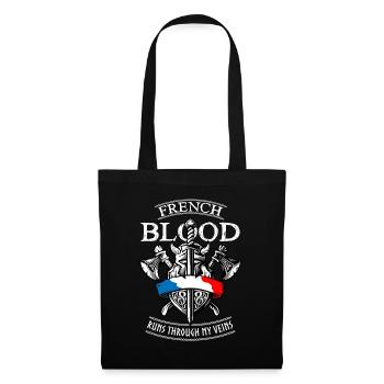 Français sang coule dans mes veines - Sac en tissu - noir - Devant