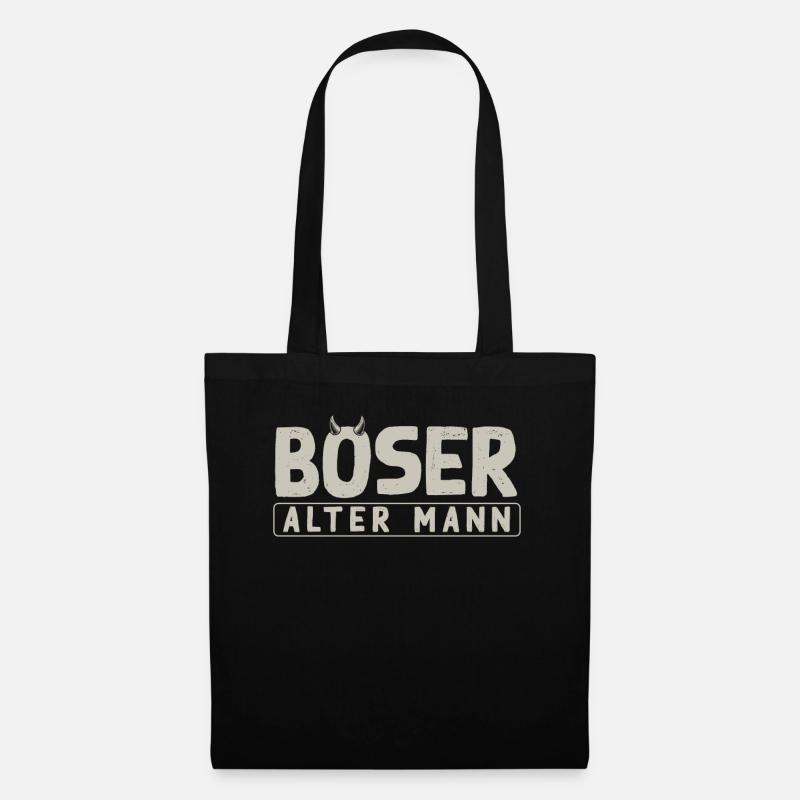 Böser alter Mann, - Stoffbeutel - Schwarz