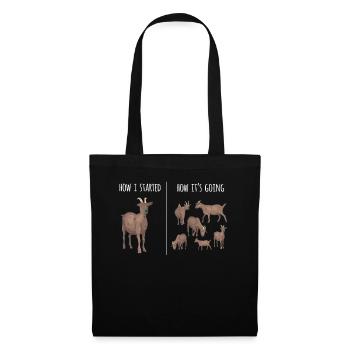 Chèvre, chèvres, amoureux des chèvres - Sac en tissu - noir - Devant