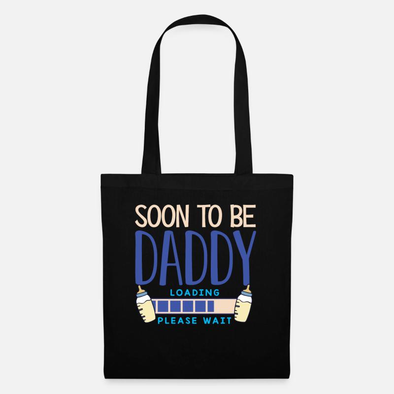 Bald Daddy Sein, Vater - Stoffbeutel - Schwarz