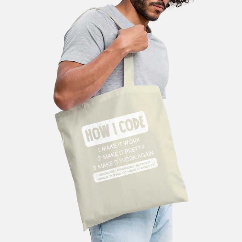 Programmeur, Code, Nerd, Programmation Sac en tissu