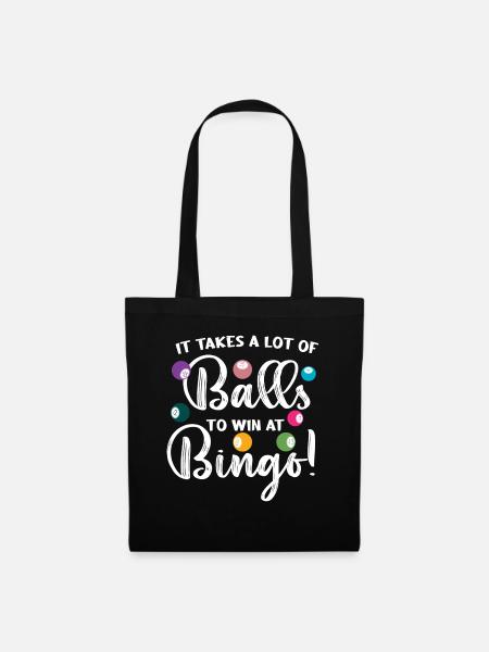 Bingo-Spieler, Bingo, Bingo-Kugeln - Stoffbeutel - Schwarz