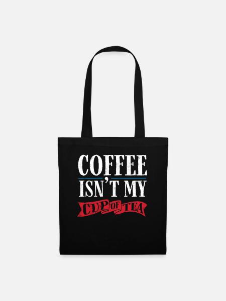 Teeliebhaber, Teetrinker, Tee, Teezeit - Stoffbeutel - Schwarz