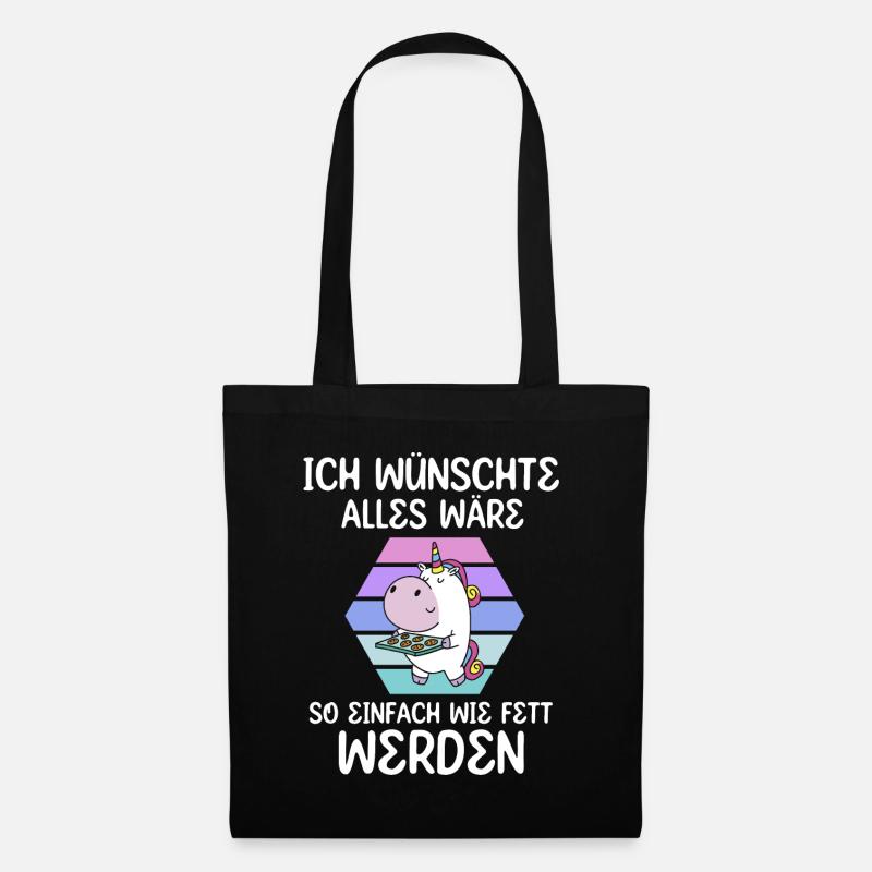 Wenn Alles So Einfach Wäre Wie Dick Werden - Stoffbeutel - Schwarz