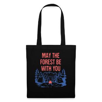 Que la forêt soit avec vous Drôle d’humour de camping - Sac en tissu - noir - Devant