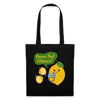 Limonade au jus de citron Gimme Vitamins Summer - Sac en tissu - noir - Devant