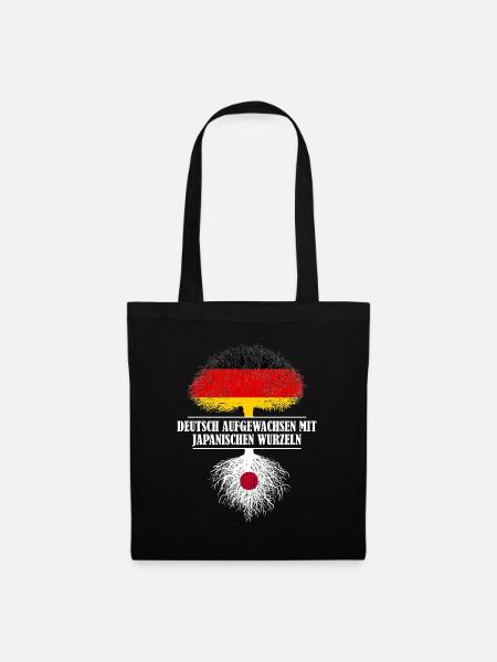 Deutsch mit japanischen Wurzeln - Stoffbeutel - Schwarz