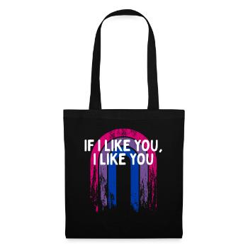 If I Like You I Like You Bisexual LGBTQ Bi Pride - Tote Bag - black - Front